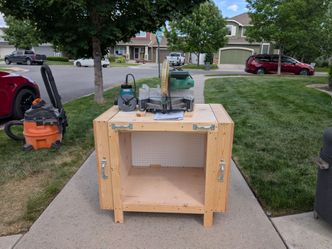 Miter saw w/ foldable dual side wings cart