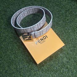 Fendi belt (white & grey)