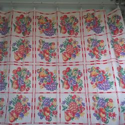 1950's Table Cloth.  100% Cotton