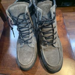 Nice Gray Suede Gorilla Hiking Boots :12 Very Good Condition 