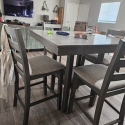 Gray Tall Dinning Table 