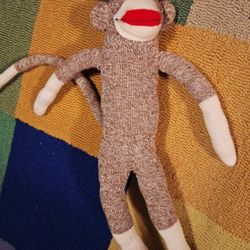 Sock Monkey Plush Stuffed Animal 
