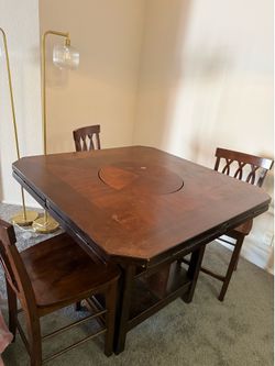 Free square wood table AND 4 chairs