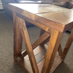 2 Solid Wood End Table 