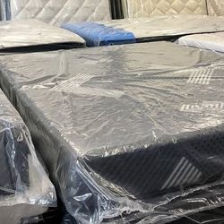 ⚡️Queen Size Pillow Top Mattress Set And Frame memorial Day Sale Today⚡️
