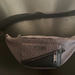guess leather fanny pack