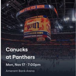 Florida Panthers v Vancouver Canucks