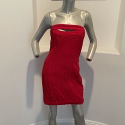 Bcbgmaxazria Strapless Cut-out Cocktail Dress Size 6