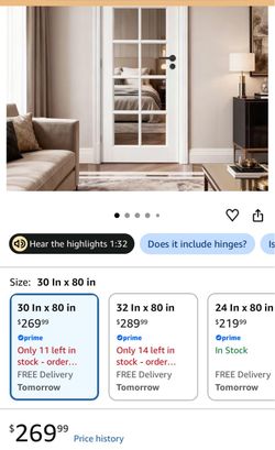 White door glass panel