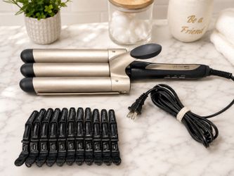 Conair InfinitiPro Triple Barrel Waver with 11 Framar Hair Clips