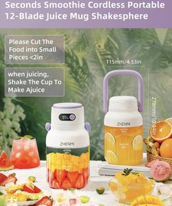 Brand New in box 33oz Portable Blender – USB-C Rechargeable – Purple