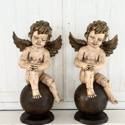 Vintage Christmas Cherub Angels From Europe.