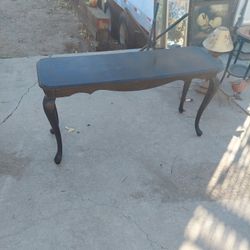 Wood Table Sturdy Black Table Maybe For Like Hallway Or Something