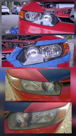 Polímero aclarado de faros.