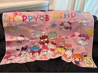Hello kitty backdrop decoration