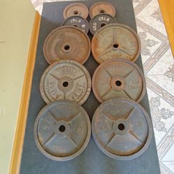 Spare 45lb And 25lb Olympic Weight Plates 