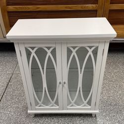 Noires 2-Door Freestanding Accent Cabinet with Glass Doors