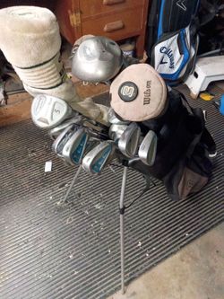 Golf club set with Golf bag and extras