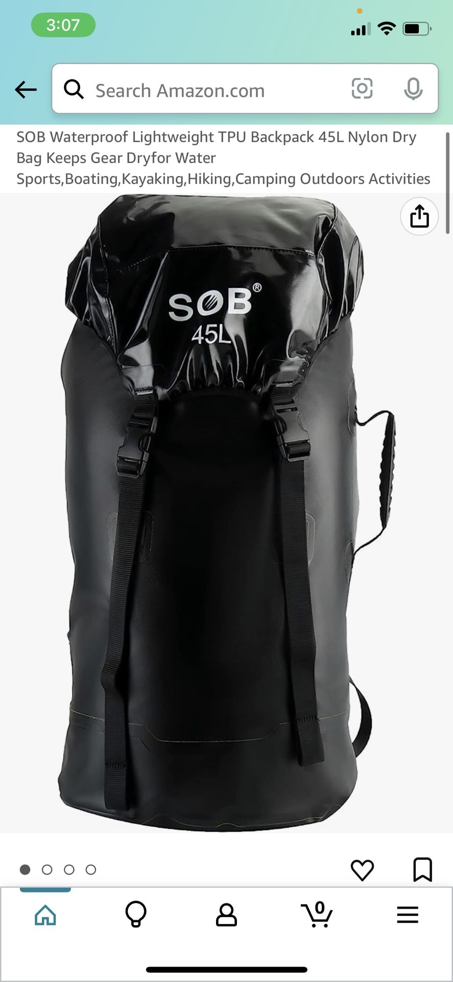 SOB Waterproof Lightweight TPU Backpack 45L Nylon Dry Bag Keeps Gear Dryfor Water Sports,Boating,Kayaking,Hiking,Camping Outdoors Activities
