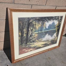 Vintage Landscape Oil Painting - Still Waters