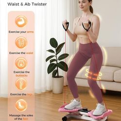 Waist Ab Twister Machine Exercise Fitness Tool, Board with Smart LED Digital Monitor, 300lbS Capacity & 20dB Ultra-Quiet, Anti-Slip Home Gym Workout