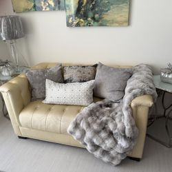 Light Gold Loveseat 
