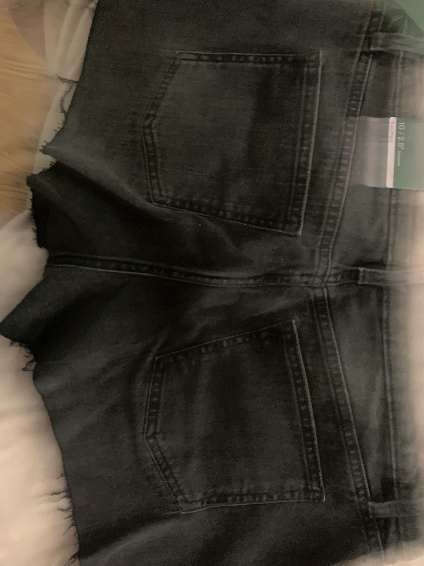 Brand New Black Jean Shorts With Tag Size 10