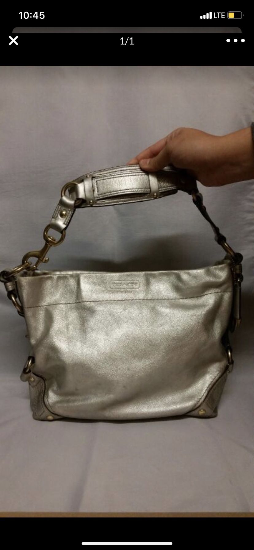 Coach bag Metallic