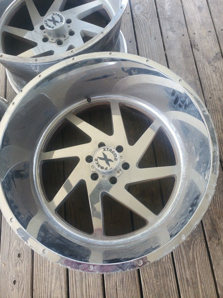 3 24x14 Xtreme Force XF6 Rims