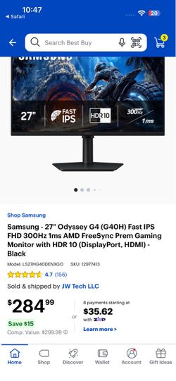 Samsung Monitor 300hz  (Screen broke)