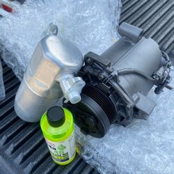 New A/C Compressor And Dryer For 02 Deville 