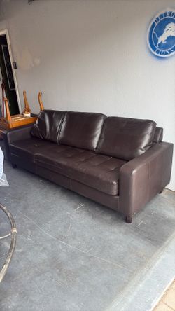 Coco Brown leather couch