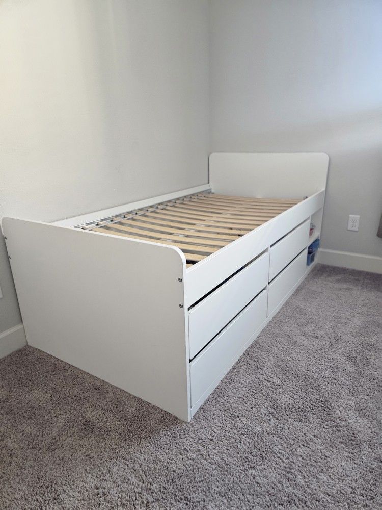 Twin Bed with Lots of Hidden Storage!