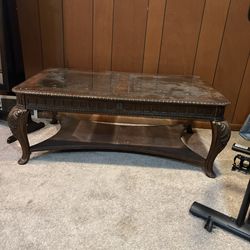 Wood And Glass Coffee Table