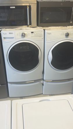 Whirlpool front load washer and gas dryer