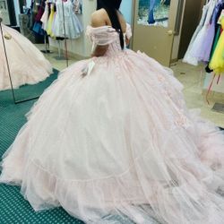 Light Pink Corset Quinceañera Dress