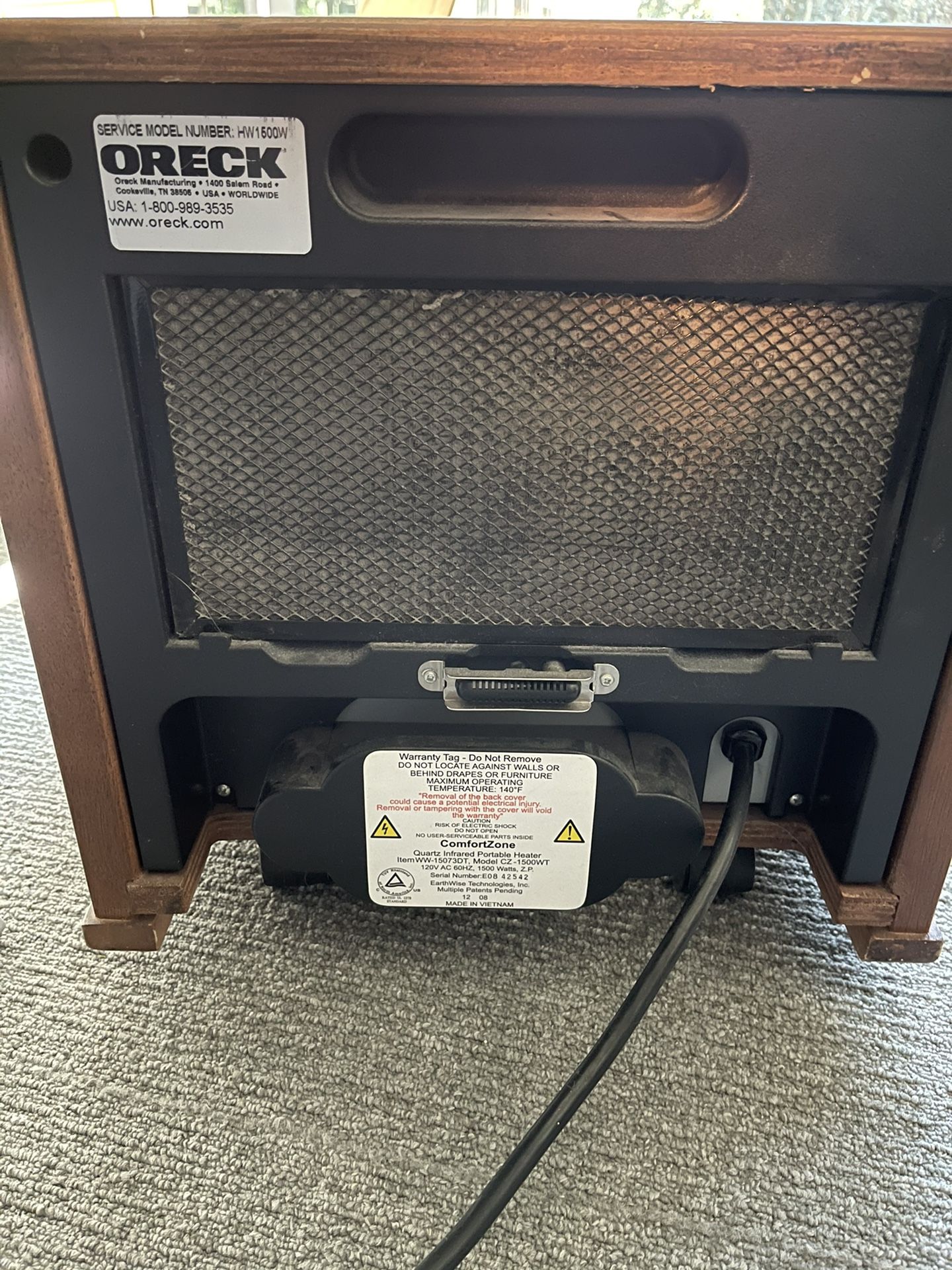 Oreck Space Heater HW1600W for Sale in El Cajon, CA - OfferUp