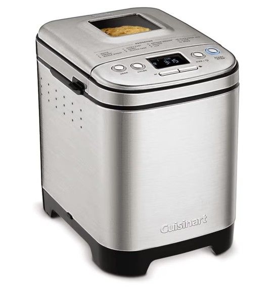 Cuisinart Bread Maker Machine, Stainless Steel Automatic Bread Machine with 12 Menu Options