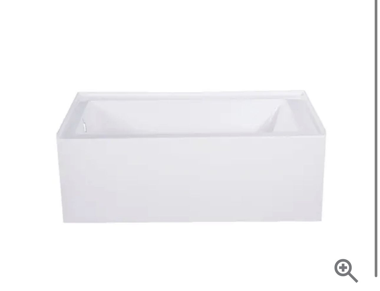 54β Acrylic Soaking Tub With Left Drain Placement