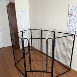 FXW Rollick Dog Playpen with Fence-to-Wall Anchors, 45"H, 8 Panels