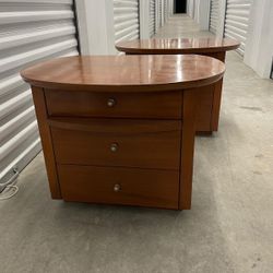 2-Drawer Storage Nightstand Bedroom, Set of 2