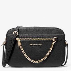 Jet Set Large Saffiano Leather Crossbody Bag