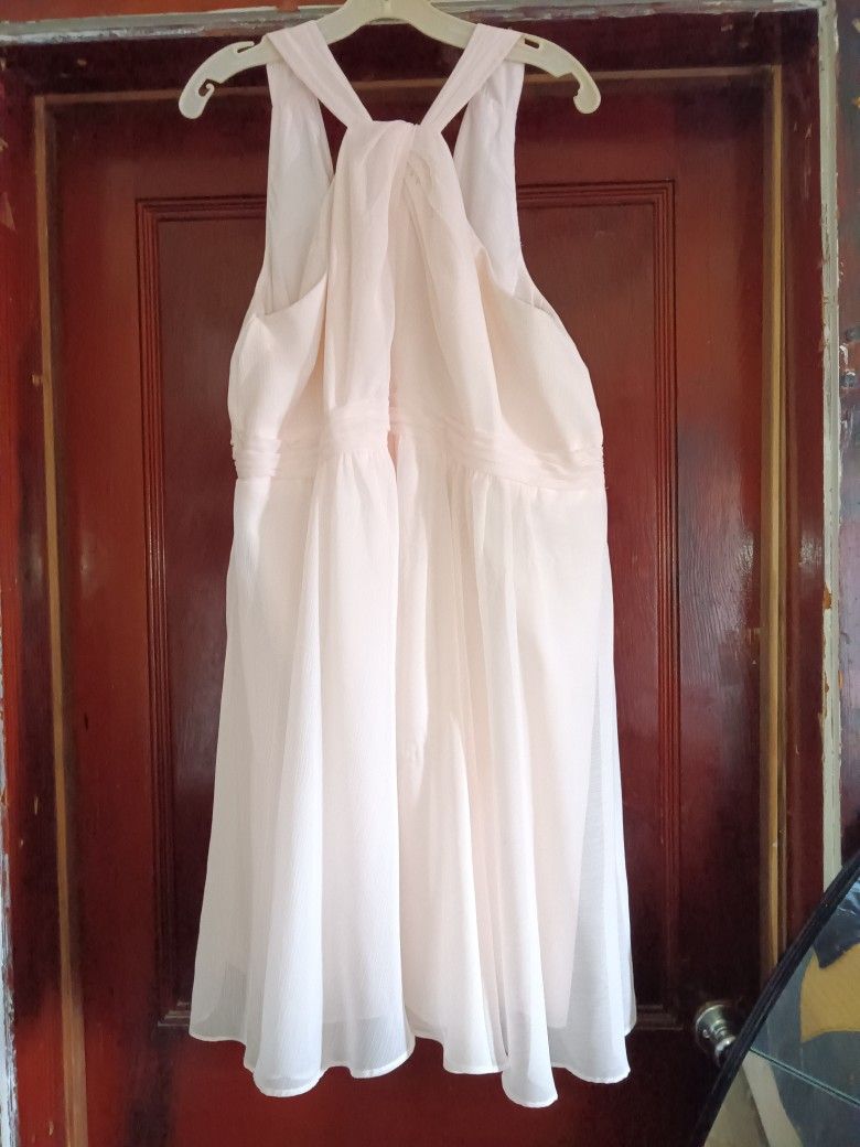 David's Bridal Cream Color Dress