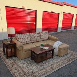 Ashley’s Couch  with Ottoman – $275 | Delivery Available