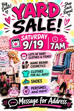 Yard sale 9/19