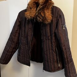 Michael Kors Puffy Jacket w/Detachable Fur Collar