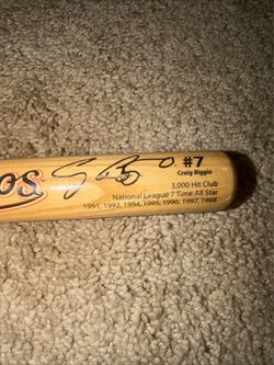 Craig Biggio Autographed Louisville Slugger Mini Bat – Houston Astros HOF