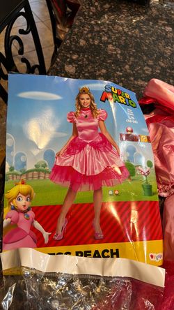 Super Mario Princess Peach Costume Size L/G (12-14)