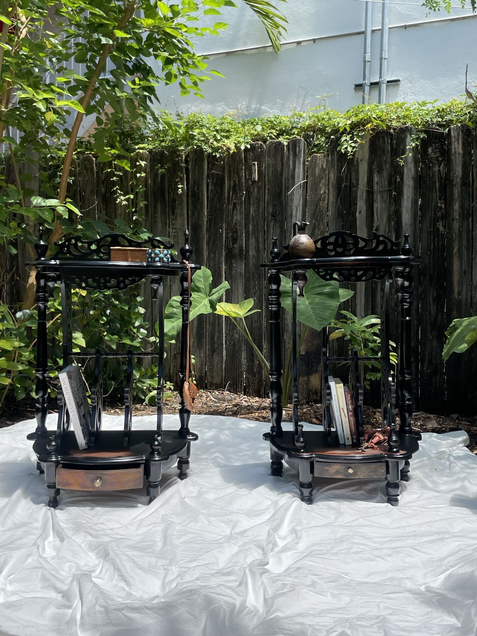 ANTIQUE REFINISHED END TABLES 