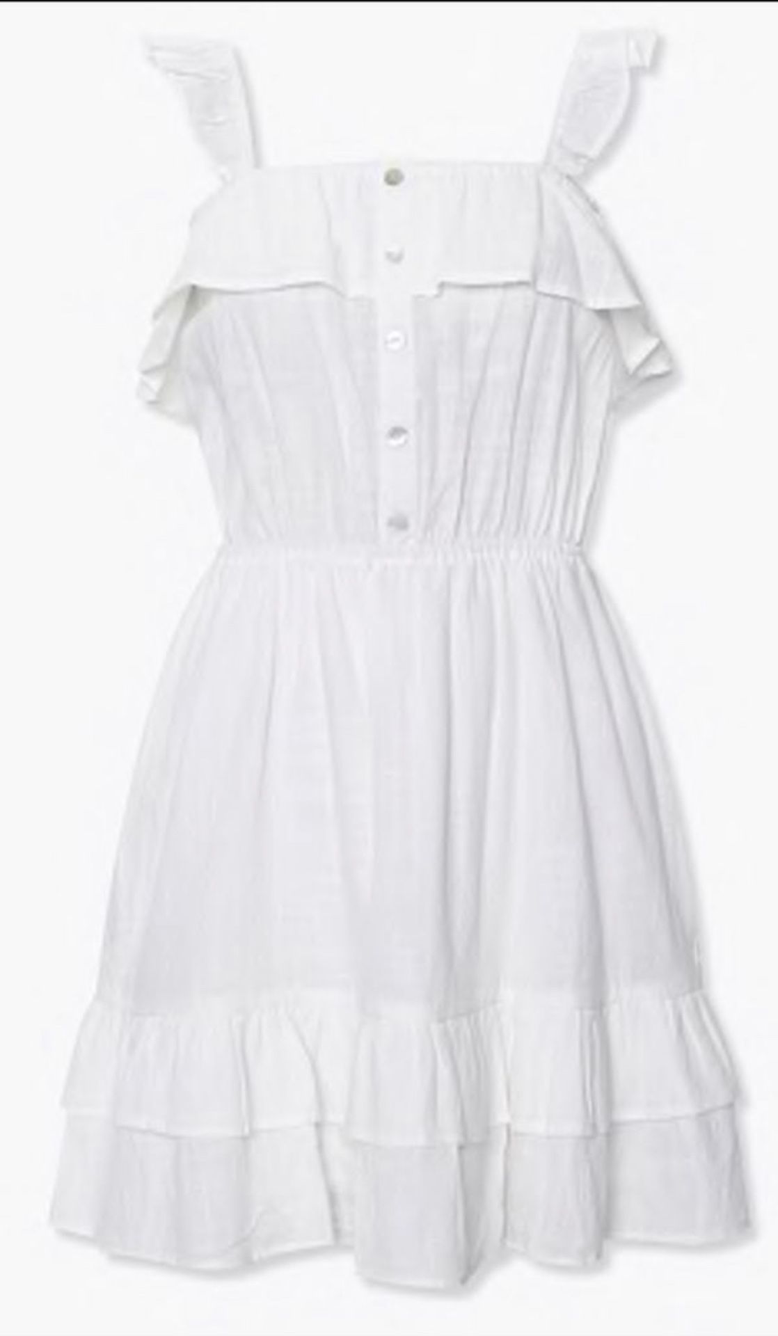 Ruffle-Trim Mini Dress. (Medium)